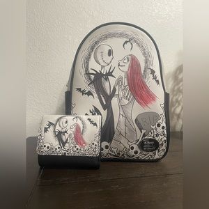 Disney Her Universe The Nightmare Before Christmas Backpack and Wallet *NWOT*